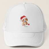 Leuke dieren winter puppy hond Kerstmis Trucker Pet (Voorkant)