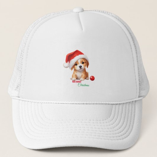 Leuke dieren winter puppy hond Kerstmis Trucker Pet (Voorkant)