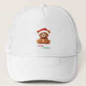 Leuke dieren winter teddybeer Kerstmis Trucker Pet (Voorkant)