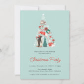 Leuke dieren Winter Woodland Kerstfeest Kaart (Voorkant)