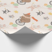 Leuke dierenband verjaardag cadeaupapier (Hoek)