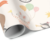 Leuke dierenband verjaardag cadeaupapier (Rol Hoek)