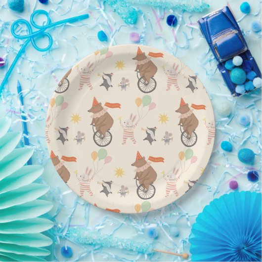 Leuke dierenband verjaardag papieren bordje (Feest)