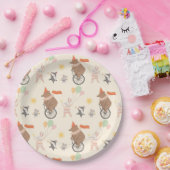 Leuke dierenband verjaardag papieren bordje (Feest)