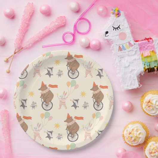 Leuke dierenband verjaardag papieren bordje (Feest)