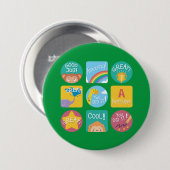 Leuke Dierenbeloning Motivatie Klaslokaal Labels Ronde Button 7,6 Cm (Voorkant /achterkant)