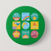 Leuke Dierenbeloning Motivatie Klaslokaal Labels Ronde Button 7,6 Cm (Voorkant)