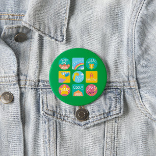 Leuke Dierenbeloning Motivatie Klaslokaal Labels Ronde Button 7,6 Cm