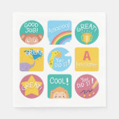 Leuke Dierenbeloning Motivatie Klaslokaal Labels Servet (Voorkant)