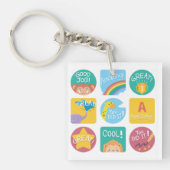Leuke Dierenbeloning Motivatie Klaslokaal Labels Sleutelhanger (Voorkant)