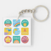 Leuke Dierenbeloning Motivatie Klaslokaal Labels Sleutelhanger (Achterkant)