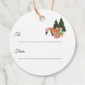 Leuke Dierenillustraties Vrolijk Kerstcadeau Bedankjes Labels (Achterkant)