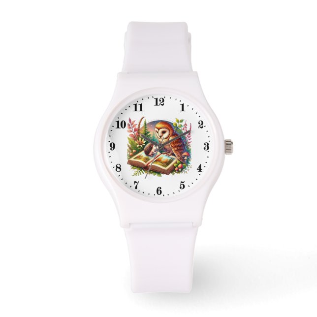 Leuke dierenliefhebbers lezen uil horloge (Voorkant)