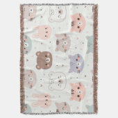 Leuke dierenprint all-season gooi deken (Voorkant Verticaal)