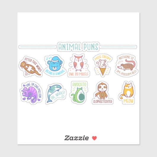 LEUKE DIERENSPELDEN SET STICKER (Vel)