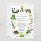 Leuke dierenverjaardagsuitnodiging - Dierlijk Show Kaart (Voorkant)