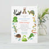 Leuke dierenverjaardagsuitnodiging - Dierlijk Show Kaart (Staand voorkant)