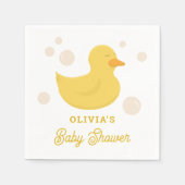 Leuke dierenvogel speelgoed. Geel badeend baby sho Servet (Voorkant)