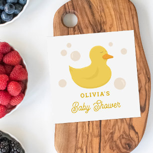 Leuke dierenvogel speelgoed. Geel badeend baby sho Servet