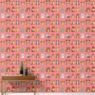 Leuke dierenvrienden behang