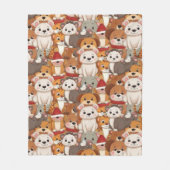 Leuke dierenvrienden fleece deken (Voorkant)