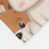 Leuke dierenvrienden fleece deken (Hoek)