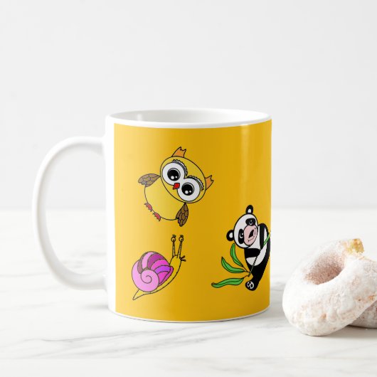 Leuke dierenvrienden koffiemok (Met donut)