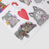 Leuke dierlijke assortiment weefsel papier (Detail)