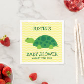 Leuke dierlijke baby shower servetten met groene s (Insitu)