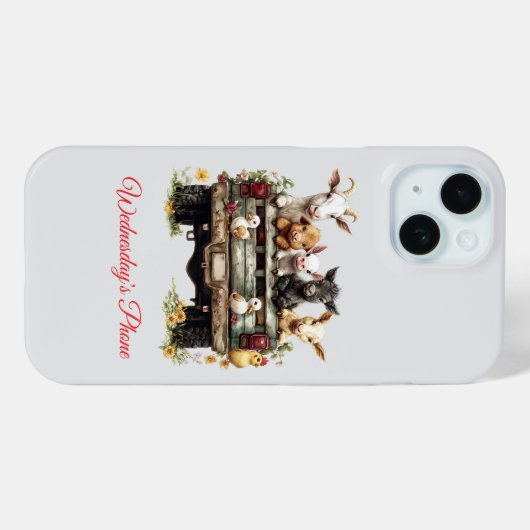 Leuke dierlijke Boerderij op telefoonhoesje Case-Mate iPhone Case (Achterkant (horizontaal))