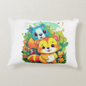 Leuke dierlijke cartoon illustratie ik ben schatti accent kussen (Achterkant)