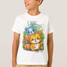 Leuke dierlijke cartoon illustratie ik ben schatti t-shirt