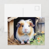 Leuke dierlijke cavia Waterverf Briefkaart (Voorkant / Achterkant)
