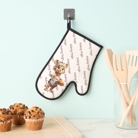 Leuke dierlijke chef tijger maken magie ovenwant (Insitu(Ophanging))