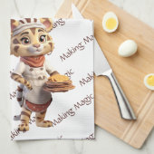 Leuke dierlijke chef tijger maken magie theedoek (Quarter Fold)