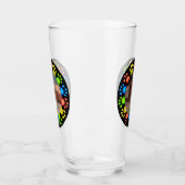 Leuke Dierlijke Dog Paw Foto Drink Glas (Links)