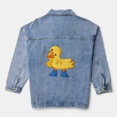 Leuke dierlijke eend cartoony stijl denim jacket (Achterkant)
