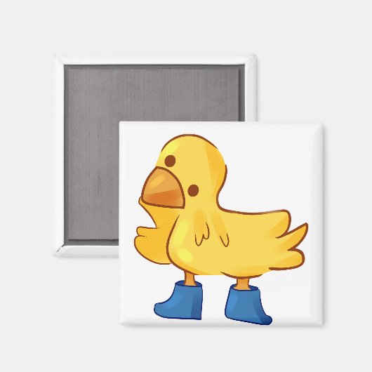 Leuke dierlijke eend cartoony stijl magneet (Voorkant / Achterkant)