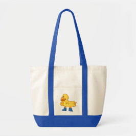 Leuke dierlijke eend cartoony stijl tote bag