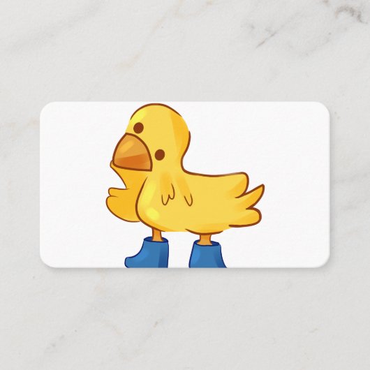 Leuke dierlijke eend cartoony stijl visitekaartje (Voorkant)