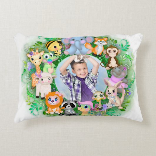 Leuke dierlijke foto Lijst Accent Kussen (Voorkant)