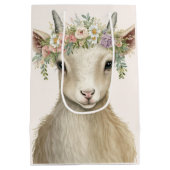 Leuke Dierlijke Geit Boho Waterverf Medium Cadeauzakje (Achterkant)