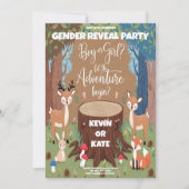 Leuke dierlijke gender reveal party uitnodiging (Voorkant)
