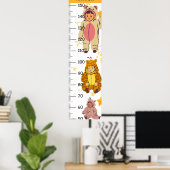 Leuke dierlijke kostuum groei grafiek poster (Thuiskantoor)