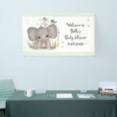 Leuke Dierlijke Olifant Baby shower Party Banner (Beurs)