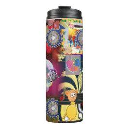 Leuke dierlijke thermische tumbler thermosbeker