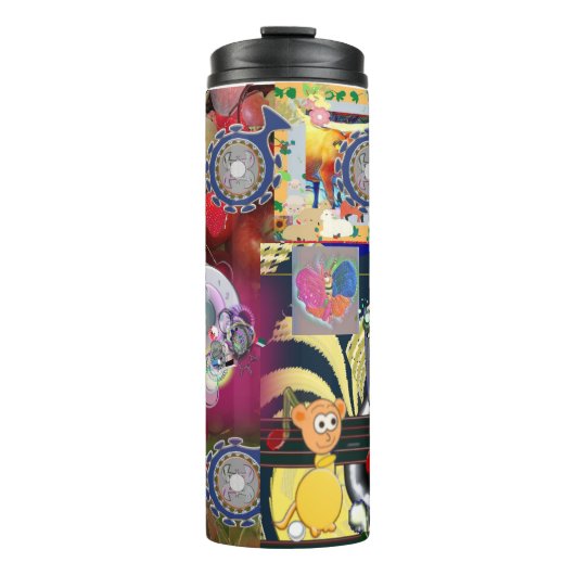 Leuke dierlijke thermische tumbler thermosbeker (Voorkant)