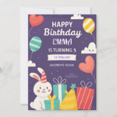 Leuke dierlijke verjaardagsfeestje Nodig Sjabloon Kaart (Voorkant)