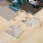 Leuke dierlijke vrienden kleurrijk legpuzzel (Zijkant)