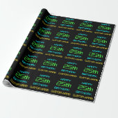Leuke digitale computer thema 25e verjaardag cadeaupapier (Uitgerold)